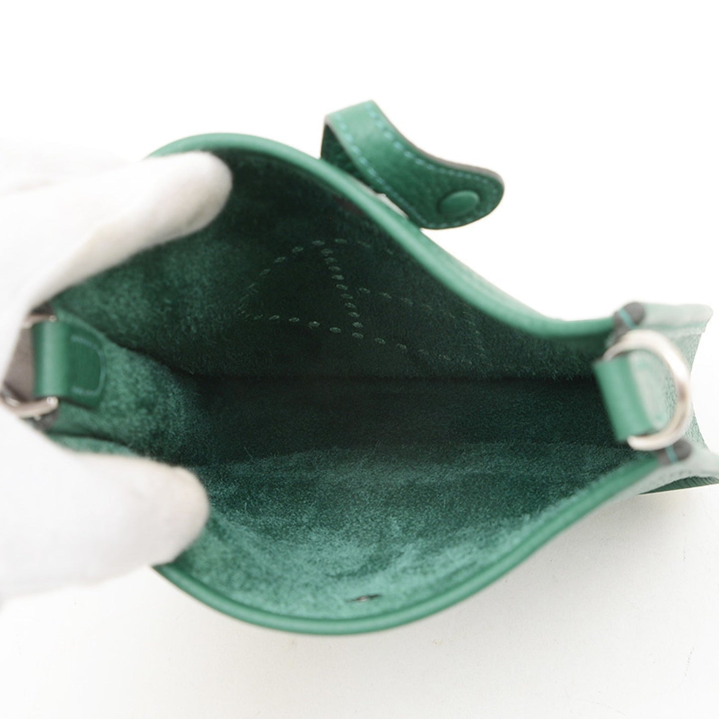 Hermes Vert Bengal Taurillon Clemence Leather Shoulder Bag ( )