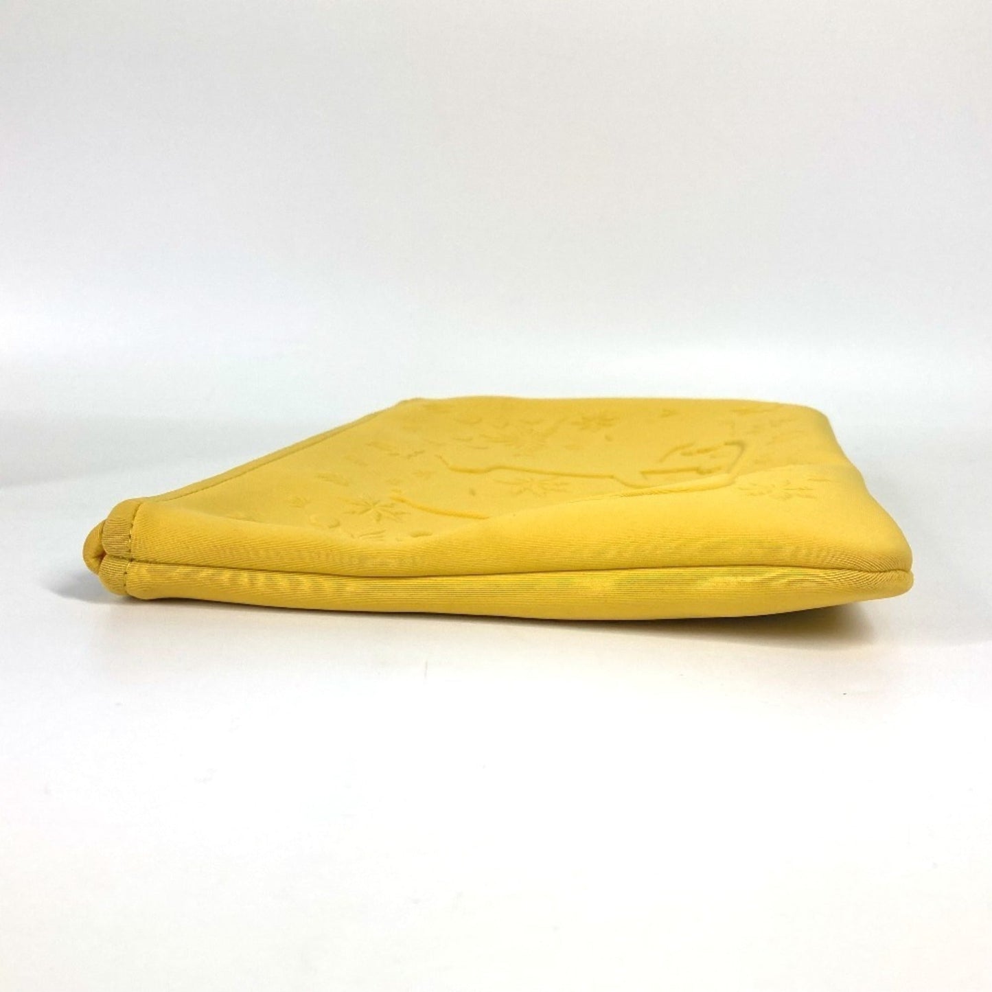 Hermes Yellow Polyamide Clutch Bag Pouch ( )