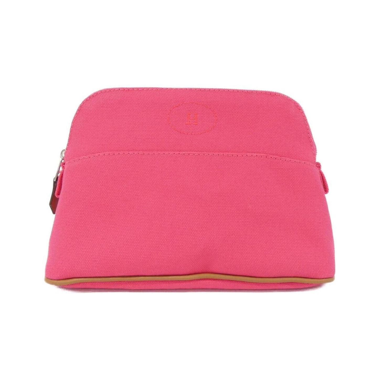 Hermes Silver Canvas Pouch ( )