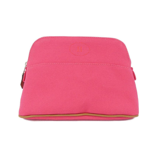 Hermes Silver Canvas Pouch ( )