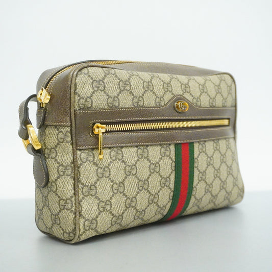 GUCCIAuth  Sherry Line Shoulder Bag 517080 GG Supreme,Leather Beige,Brown