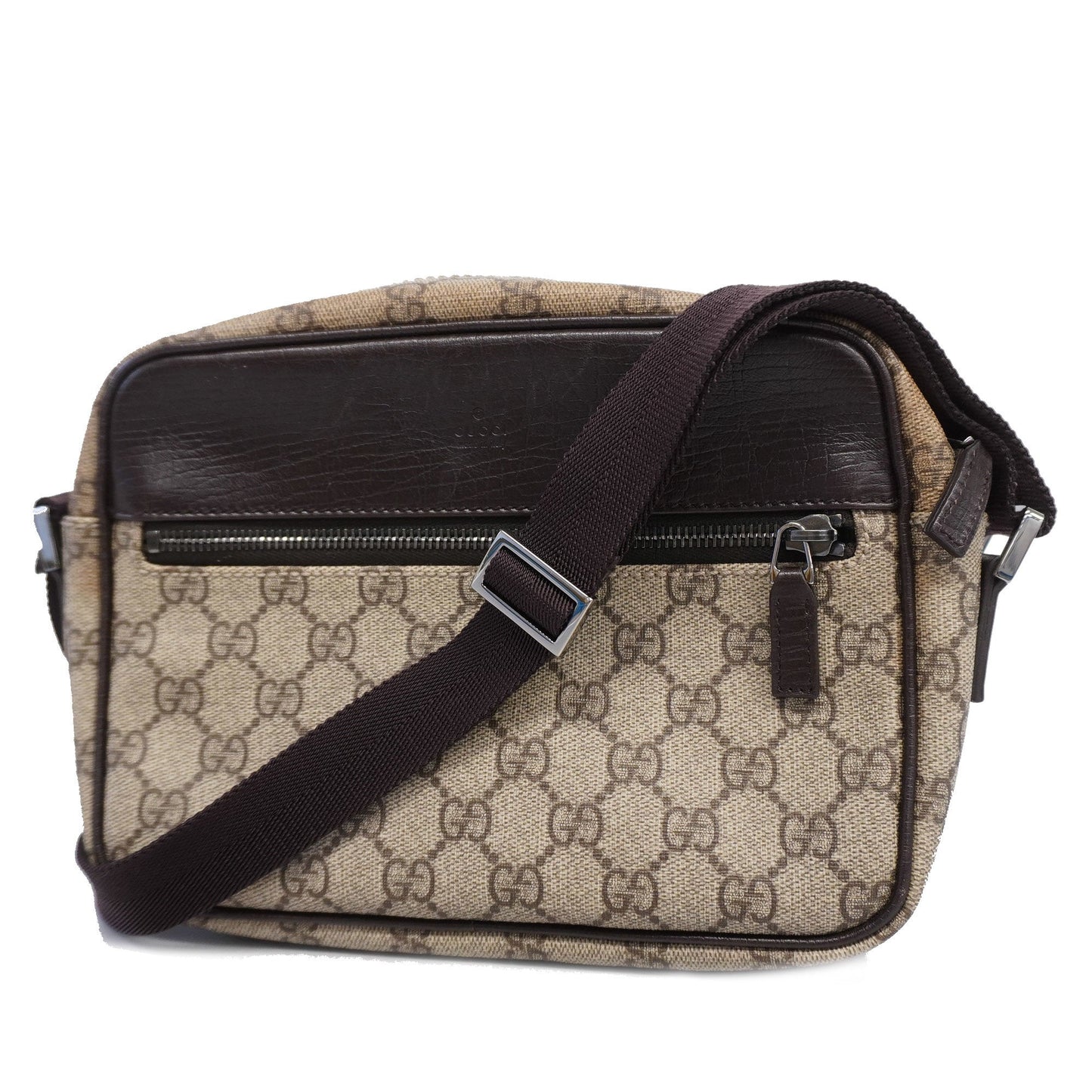 GUCCIAuth  Shoulder Bag 114291 Women's GG Supreme,Leather Beige,Brown