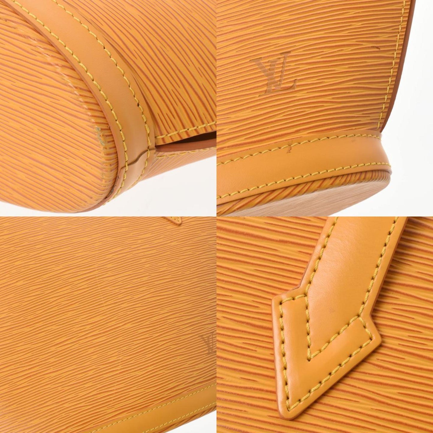 LOUIS VUITTON Epi San Jack Poignier Long Yellow M52339 Ladies Leather Shoulder Bag