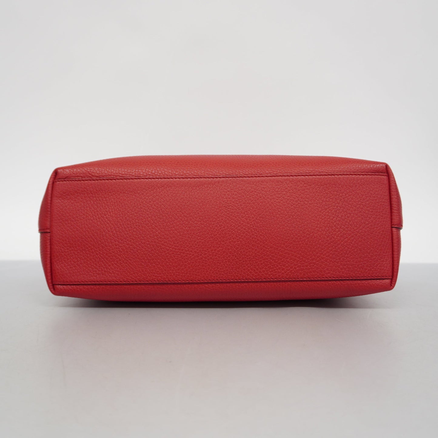GUCCIAuth  Interlocking G 510302 Women's Leather Shoulder Bag Red Color