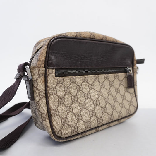 GUCCIAuth  Shoulder Bag 114291 Women's GG Supreme,Leather Beige,Brown