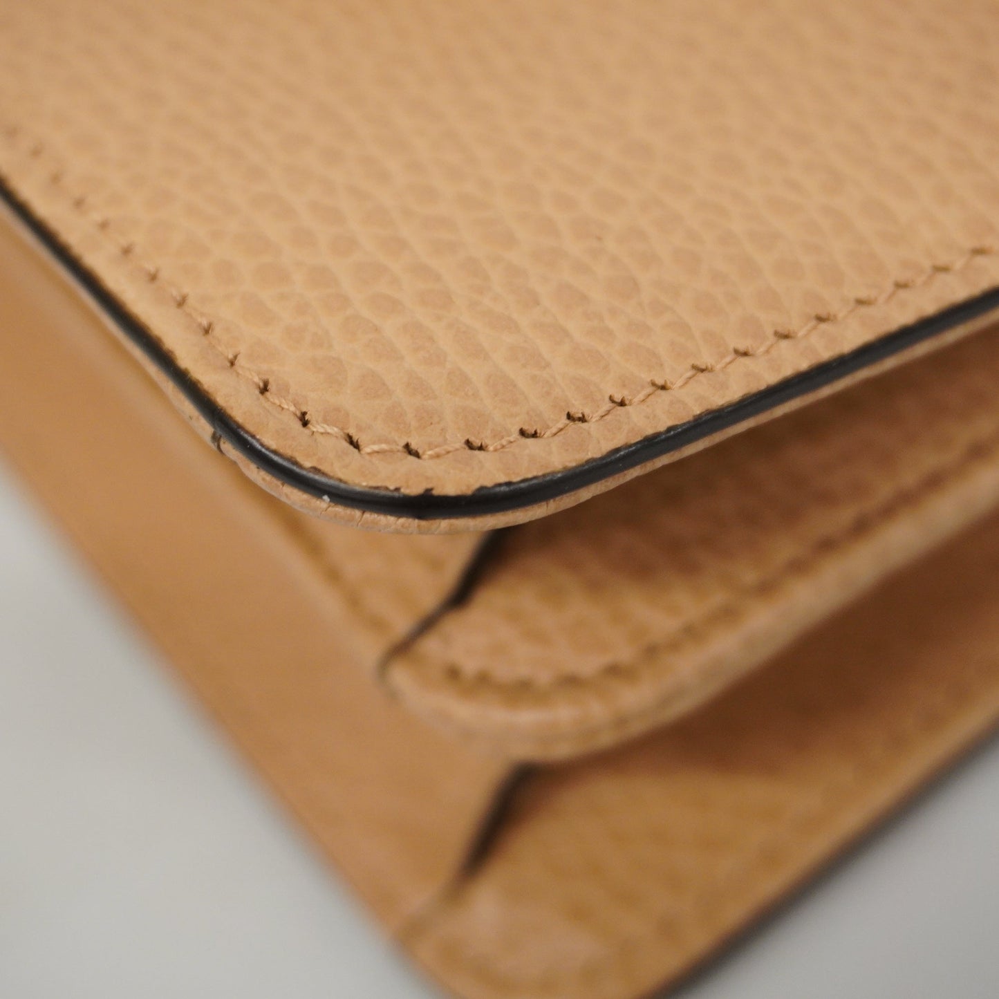 GUCCIAuth  Interlocking G 510304 Women's Leather Shoulder Bag Beige