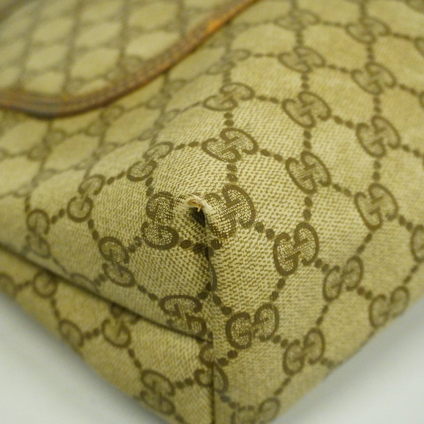 GUCCIAuth  Sherry Line Tote Bag 39 02 003 Women's GG Supreme Beige