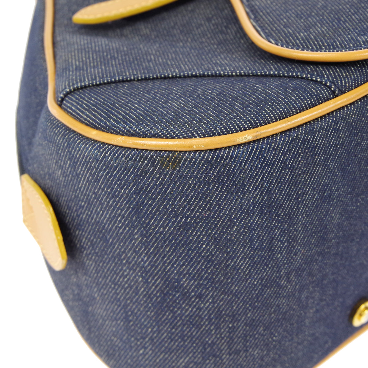 Christian Dior 2001 Double Saddle Handbag Denim 66413