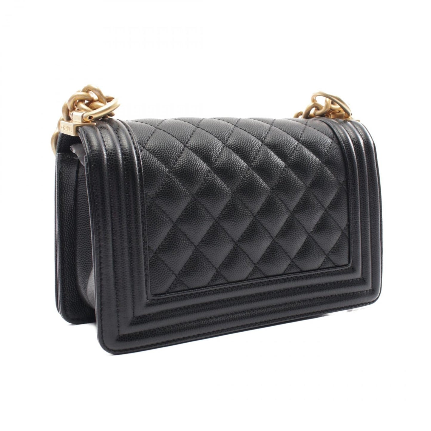 Chanel Boy Small Leather Shoulder Bag Black