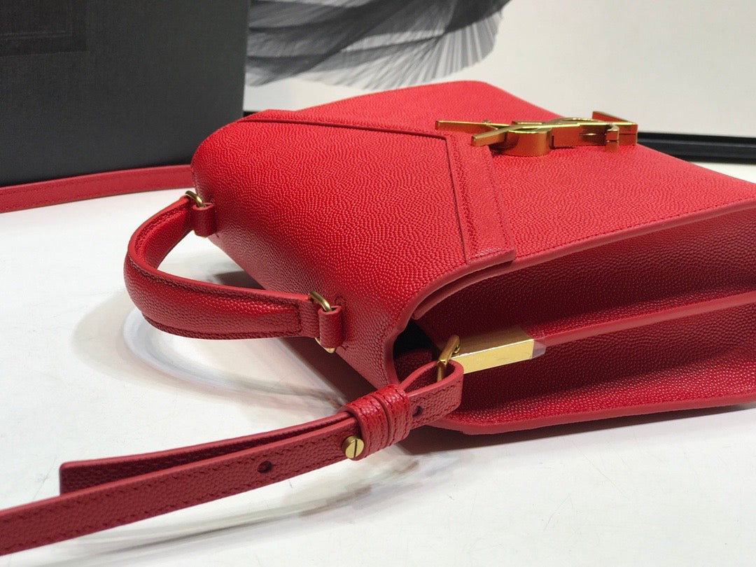 Top Quality Cassandra MeTop Qualityum Top Handle Bag Red For Women 9.6in/24.5cm YSL  