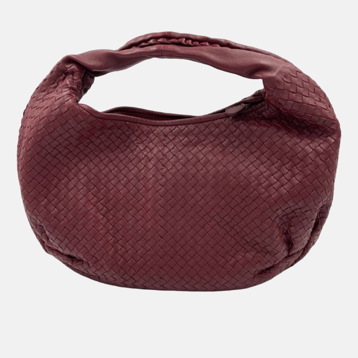 Bottega Veneta Belly Hobo Intrecciato Burgundy Large 50cm
