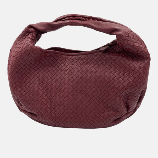 Bottega Veneta Belly Hobo Intrecciato Burgundy Large 50cm