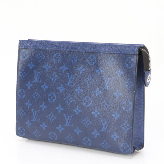 LOUIS VUITTON business bag M30423 Monogram canvas cobalt blue Taiga Rama Pochette Voyage MM