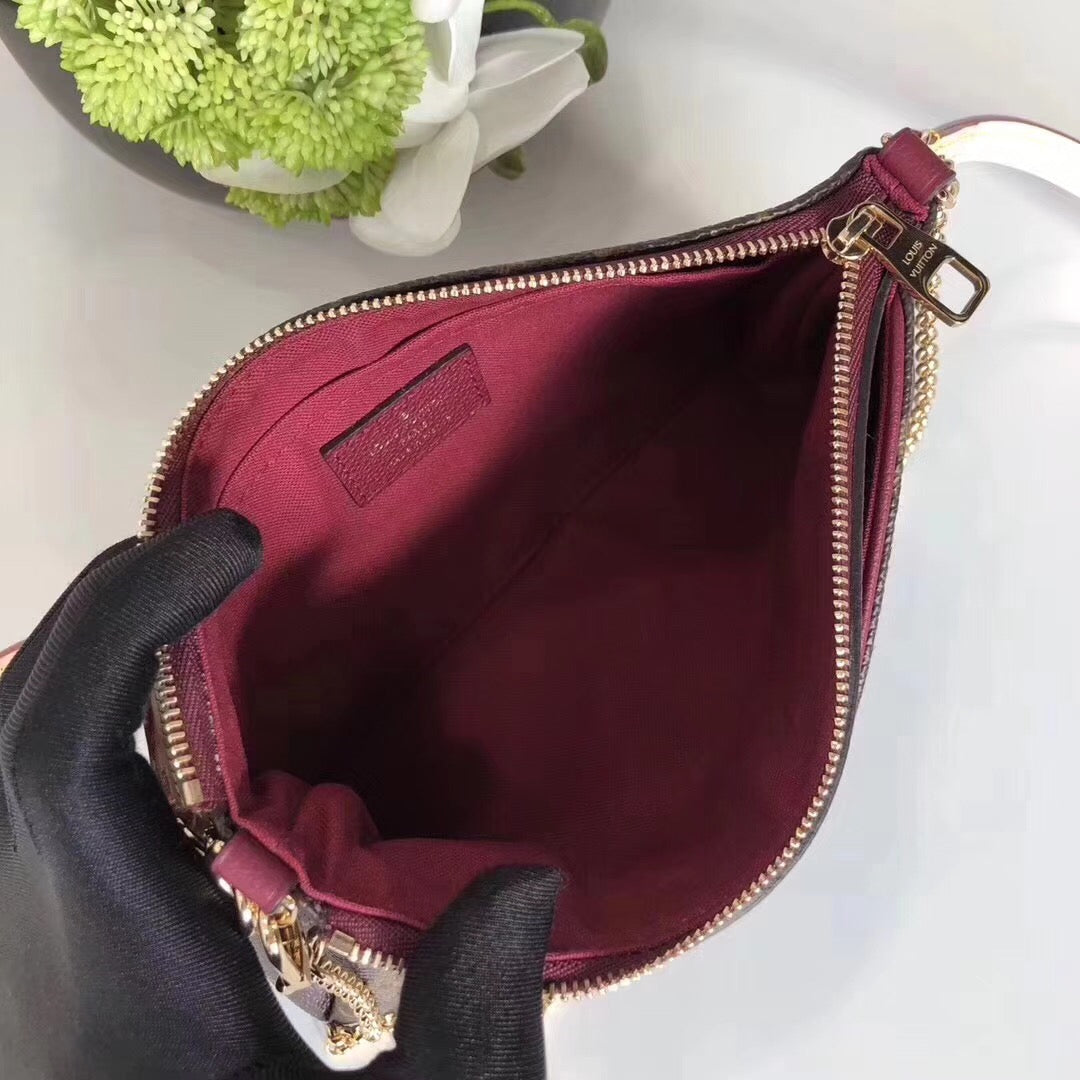 Top Quality Pallas Clutch Monogram Canvas Burgundy For Women, WoHandbag, Shoulder And Crossbody Bags 8.3in/21cm Top Quality M41639