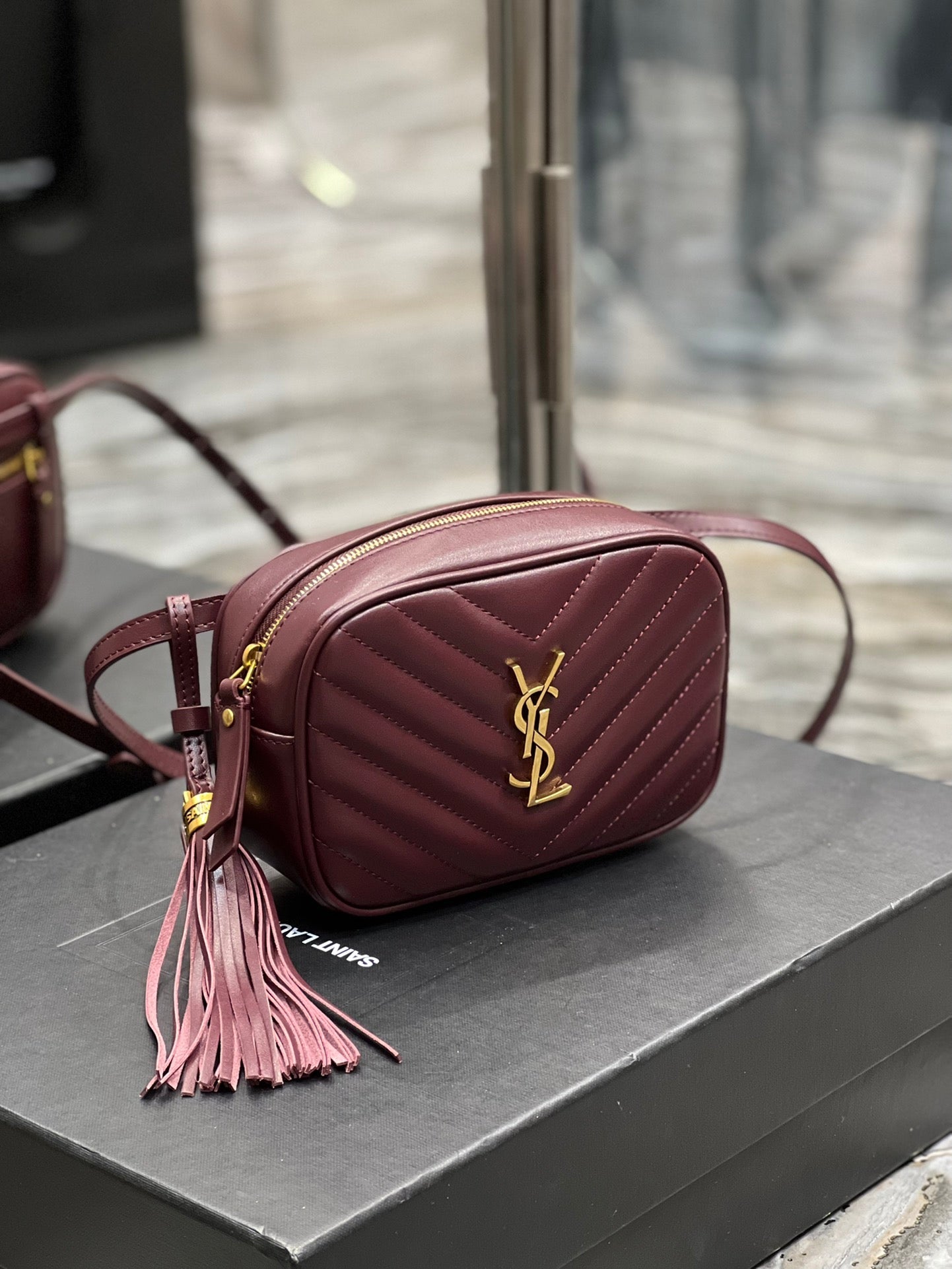 Top Quality Lou Belt Bag Red In Matelassé Gold Toned Hardware For Women 6.1in/15cm YSL 614031DV7072721