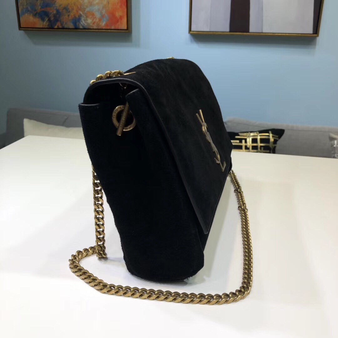 Top Quality Kate MeTop Qualityum Reversible Chain Bag Black For Women 28.5in/11.2cm YSL 5538040UD7W1000