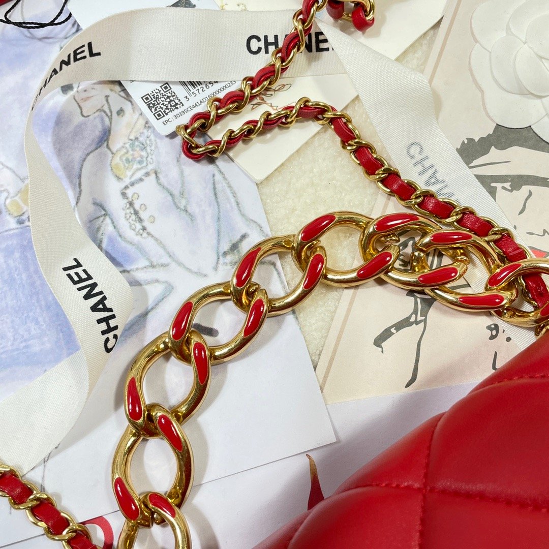 CHL Top Qualityap Bag Gold Hardware Red For Women Handbags, Shoulder Bags 7.9in/20cm AS3366