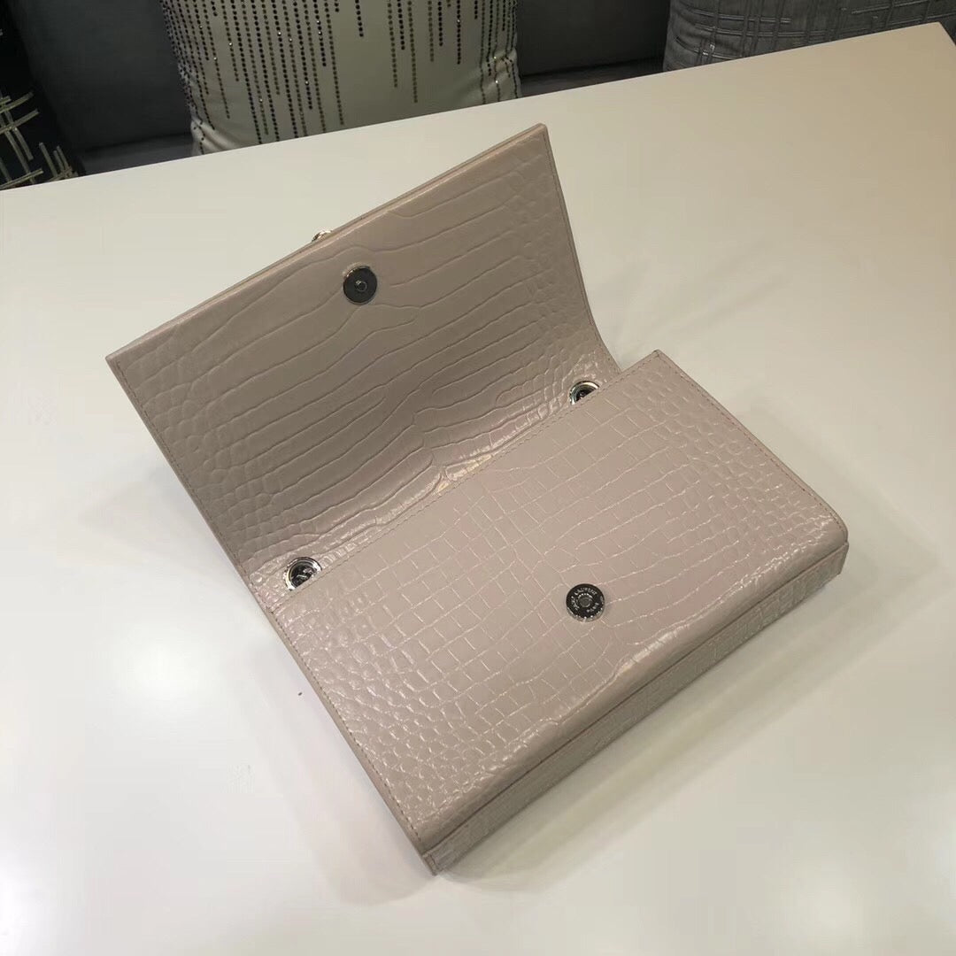 Top Quality Kate Small Chain Bag With Tassel In Embossed Beige For Women 7.8in/20cm YSL 