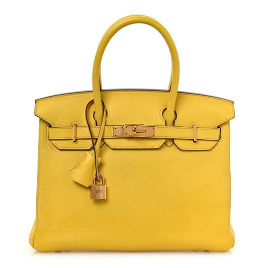 Hermes Taurillon Novillo Birkin 30 Jaune De Naples