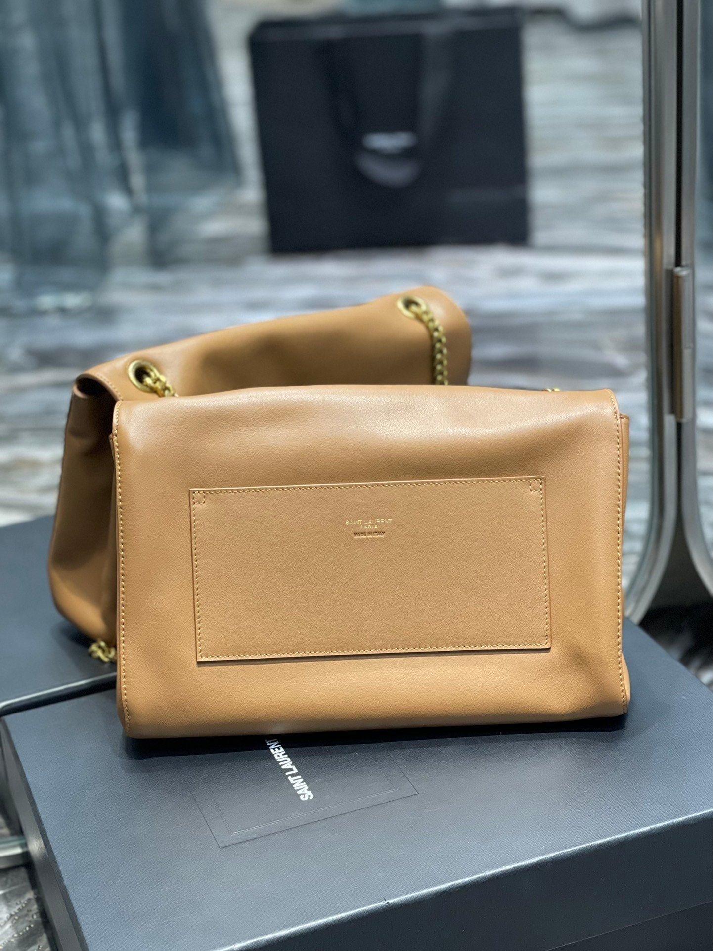 Top Quality Kate MeTop Qualityum Reversible Chain Bag Brown In Suede With Gold Hardware For Women 11.2in/29cm YSL