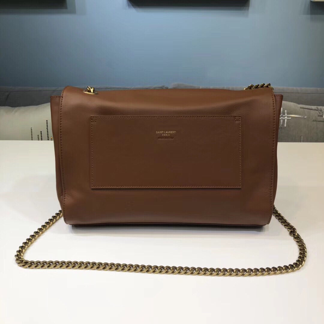 Top Quality Kate MeTop Qualityum Chain Bag In Grain De Poudre Brown For Women 9.4in/24cm YSL 364021BOW0J2346
