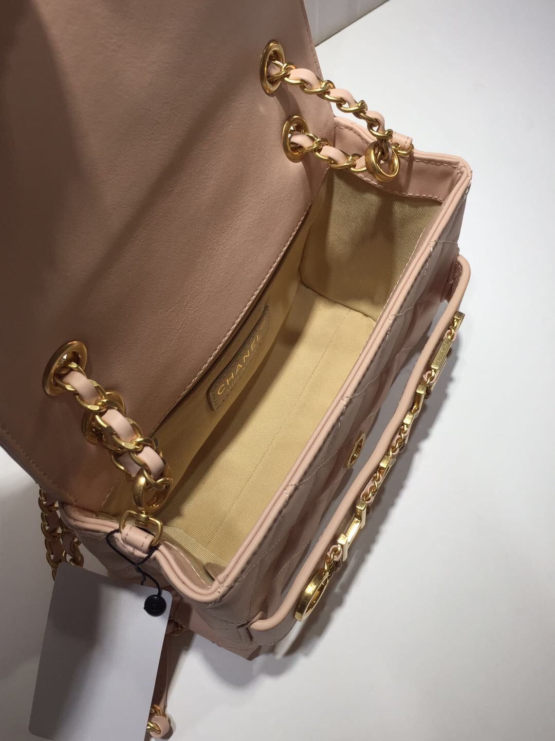 CHLFront Logo Small Top Qualityap Bag Gold Hardware Creme For Women Handbags, Shoulder Bags 8.2in/21cm AS1490