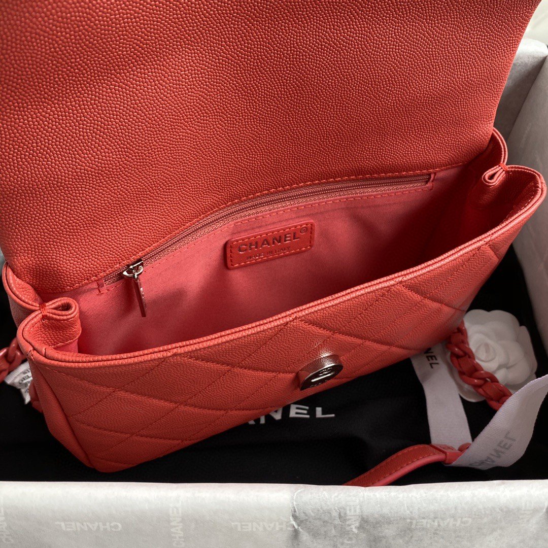 CHLTop Qualityap Bag Red Hardware Grained Red For Women Handbags, Shoulder Bags 9.4in/24cm AS2303