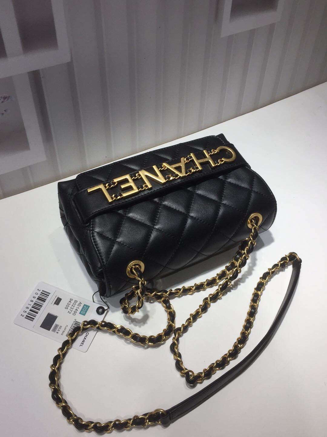 CHLFront Logo Small Top Qualityap Bag Gold Hardware Black For Women Handbags, Shoulder Bags 8.2in/21cmAS1490