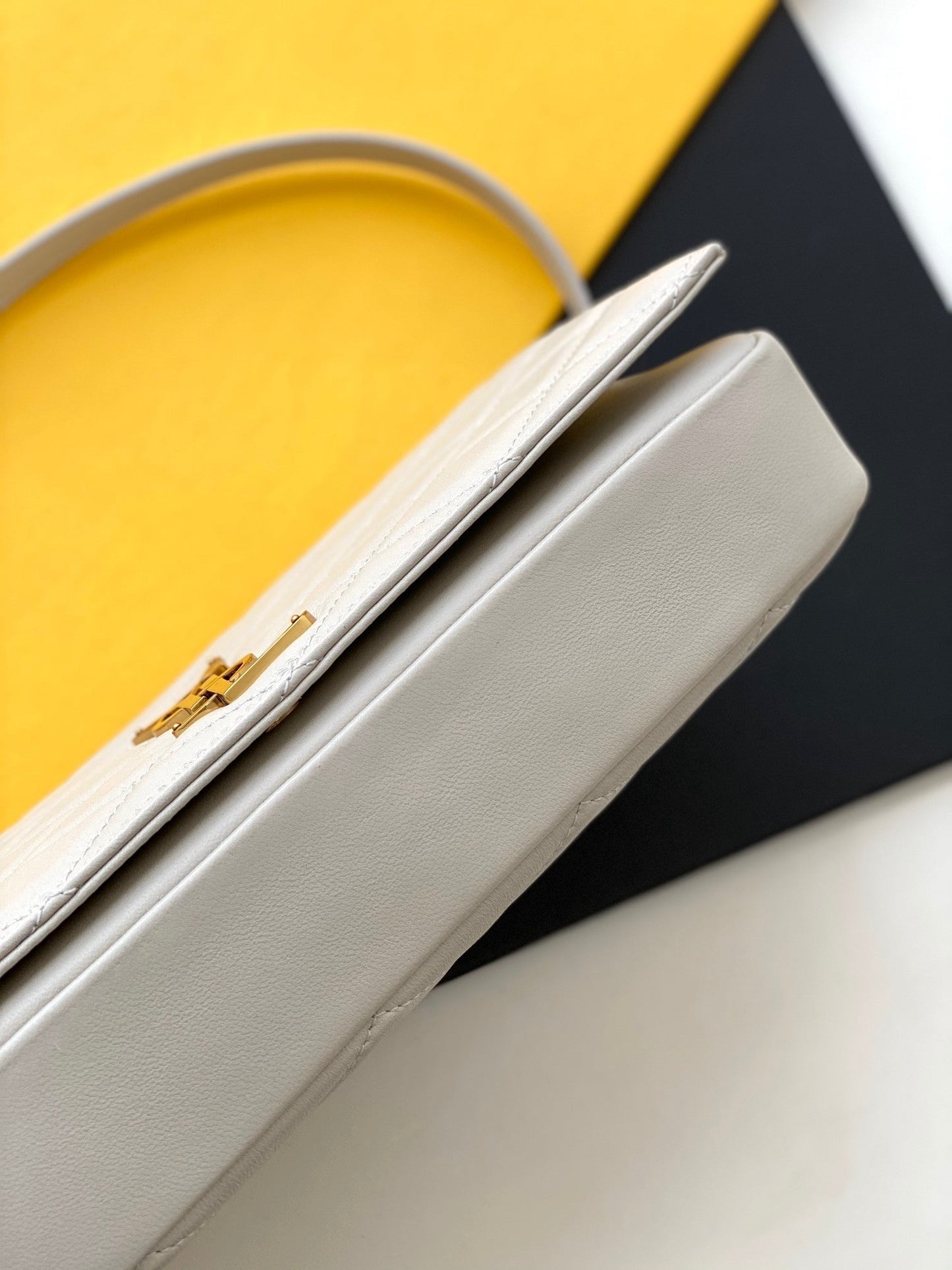 Top Quality Kate 99 Chain Bag White With Gold Hardware For Women 10.2in/26cm YSL