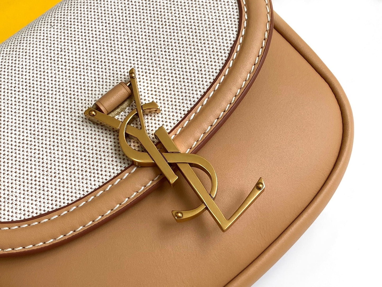 Top Quality Kaia Small Satchel Bag With Gold Hardware Brown 7.2in/18cm For Women YSL