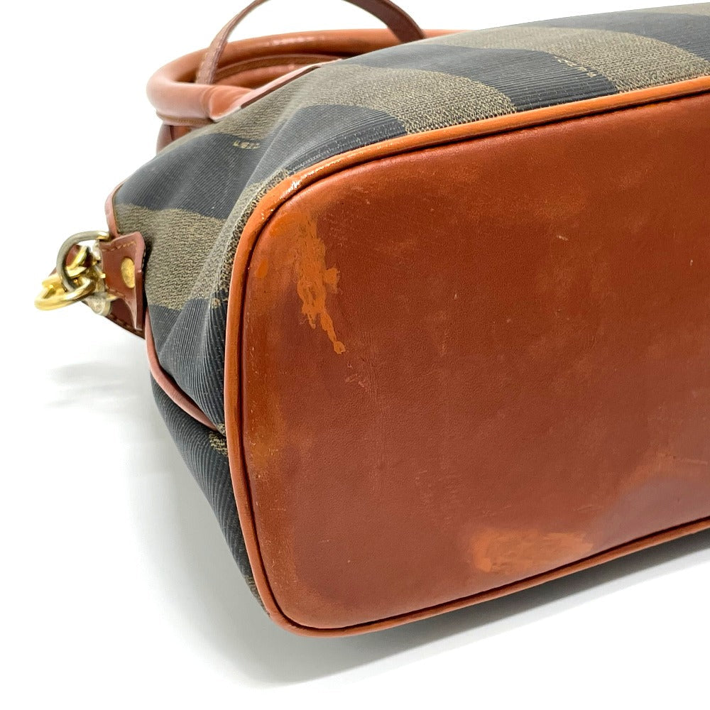 FENDI Handbag PVC / Leather Brown type Pecan Shoulder Women