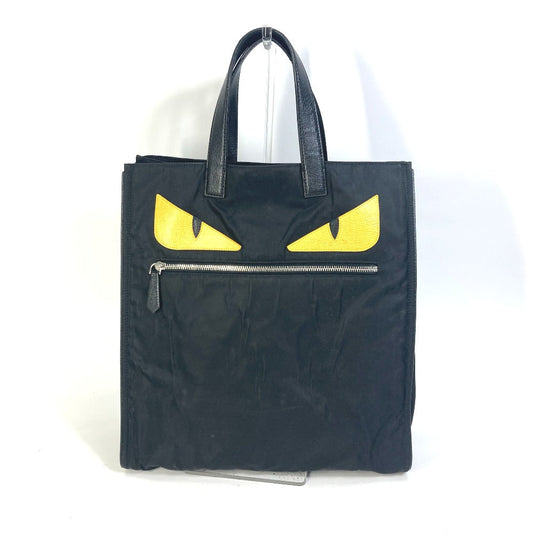 FENDI Tote Bag 7VA367 Nylon black Monster Bugs mens