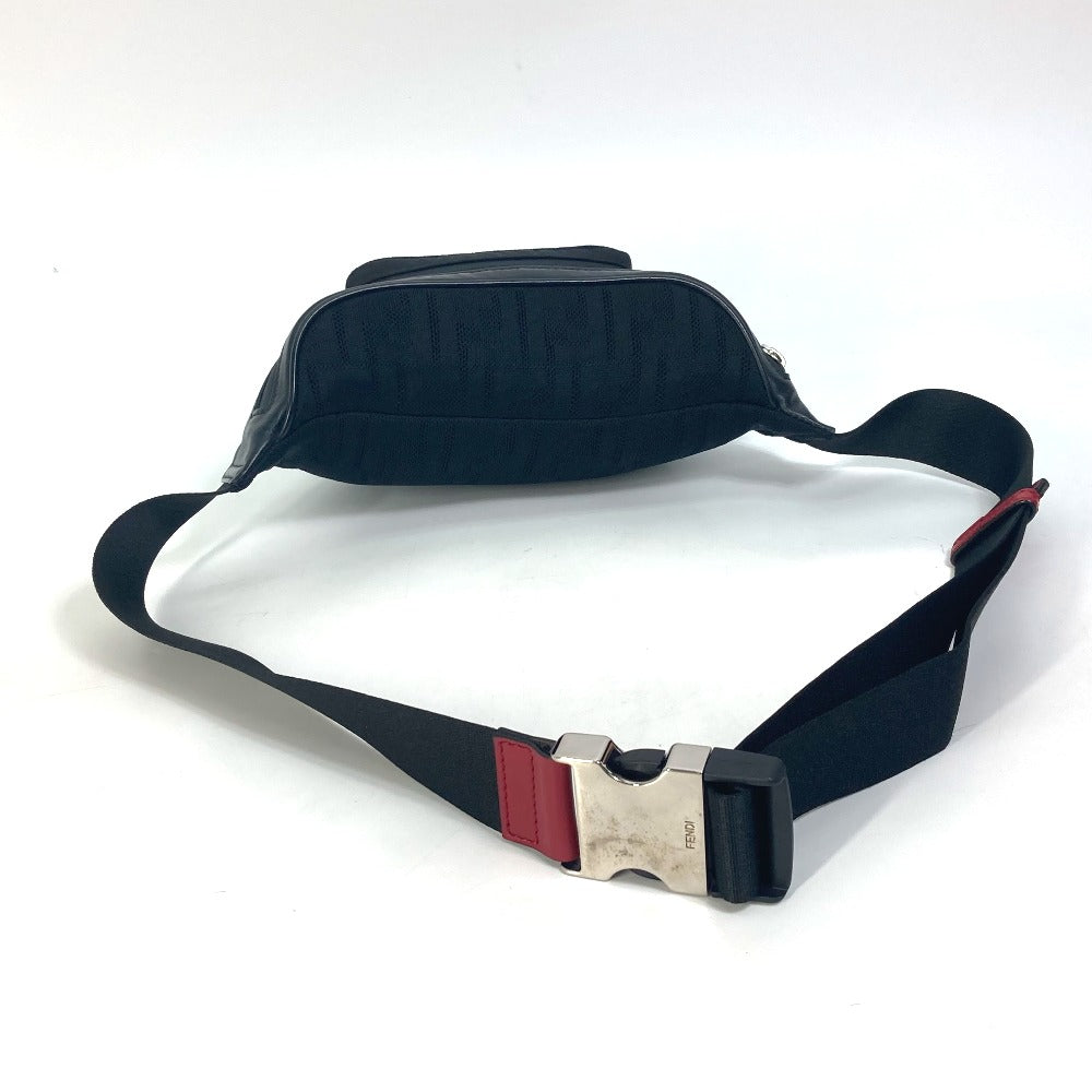 FENDI Sling bag 7VA483 polyamide/leather black Crossbody Shoulder Bag Zucca mesh mens