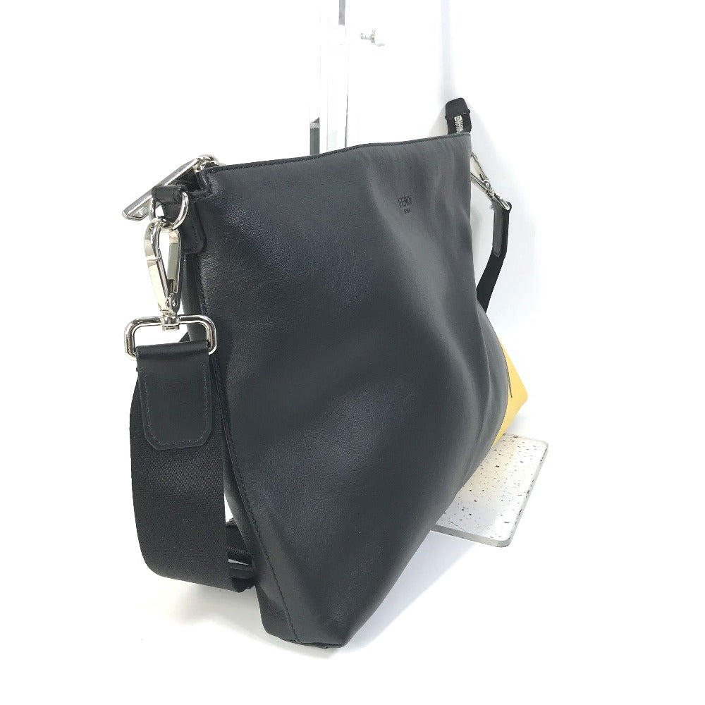 FENDI Shoulder Bag 7VA470 leather black crossbody clutch bag Monster Bugs mens