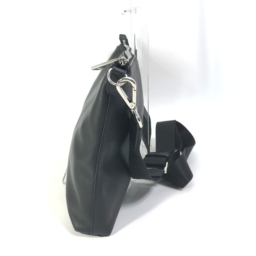 FENDI Shoulder Bag 7VA470 leather black crossbody clutch bag Monster Bugs mens