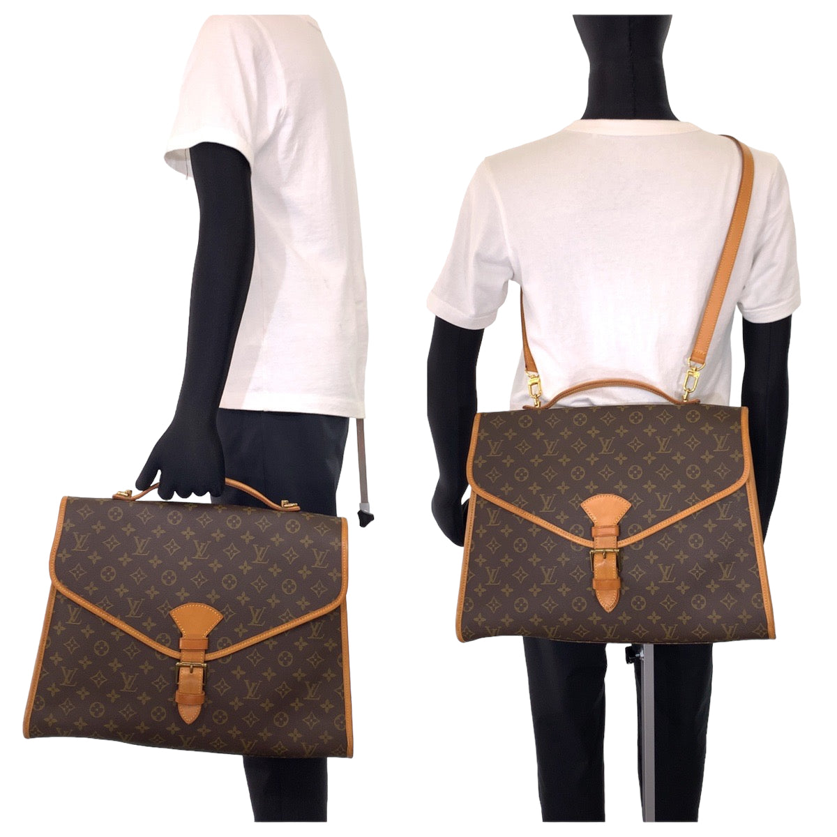 LOUIS VUITTON Business bag M51120 PVC Brown Business Bag 2way Crossbody Shoulder Bag Unisex Monogram Beverly MM mens  d