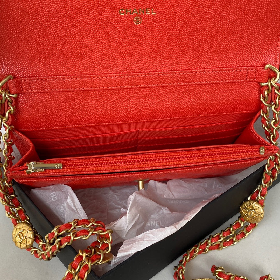 CHLSmall Top Qualityap Bag Gold Hardware Red For Women Handbags, Shoulder Bags 7.5in/19cm AP2840