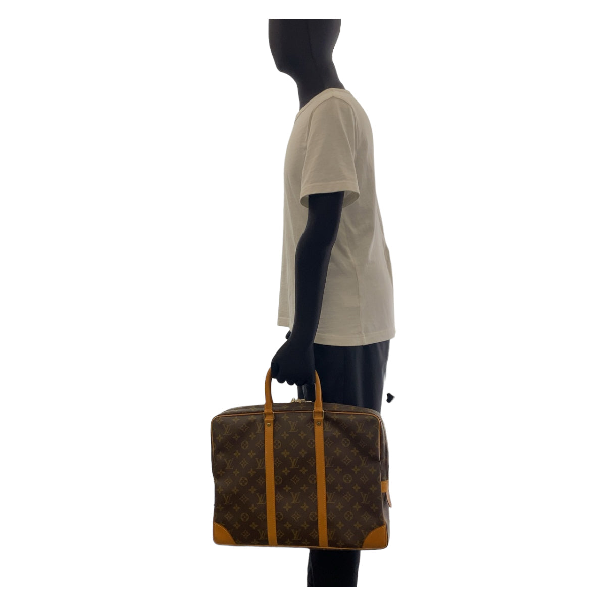 LOUIS VUITTON Business bag M53361 PVC, Leather Brown Beige Gold Metal Business bag, briefcase, A4 storage Monogram Porte Documan Voyagej mens  d