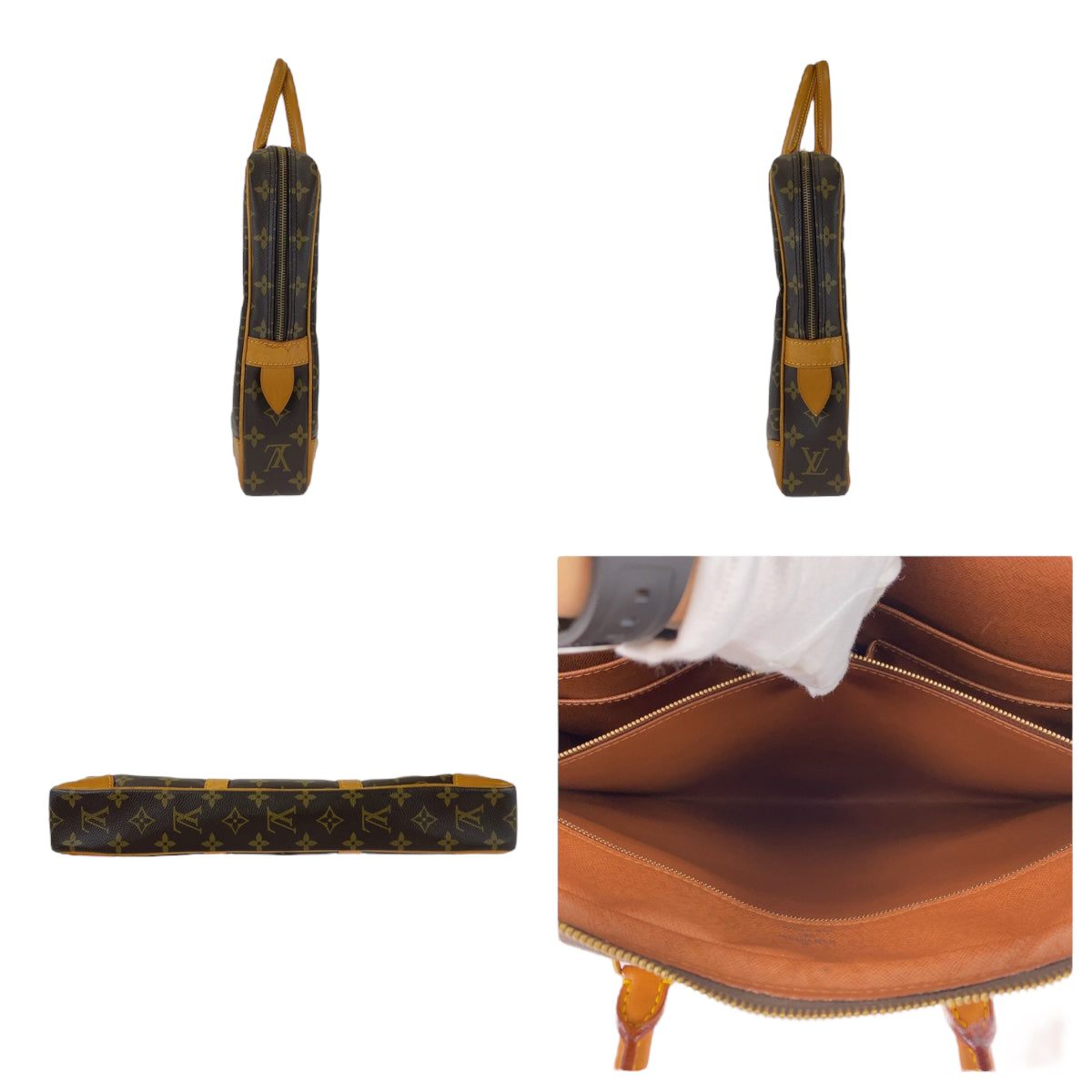 LOUIS VUITTON Business bag M53361 PVC, Leather Brown Beige Gold Metal Business bag, briefcase, A4 storage Monogram Porte Documan Voyagej mens  d