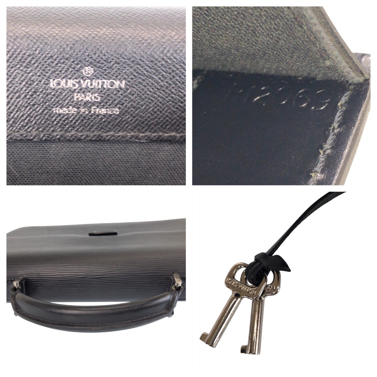 LOUIS VUITTON Business bag M54532 Epi Leather Noir Black SilverMetal Business bag briefcase Epi Robusto mens  d