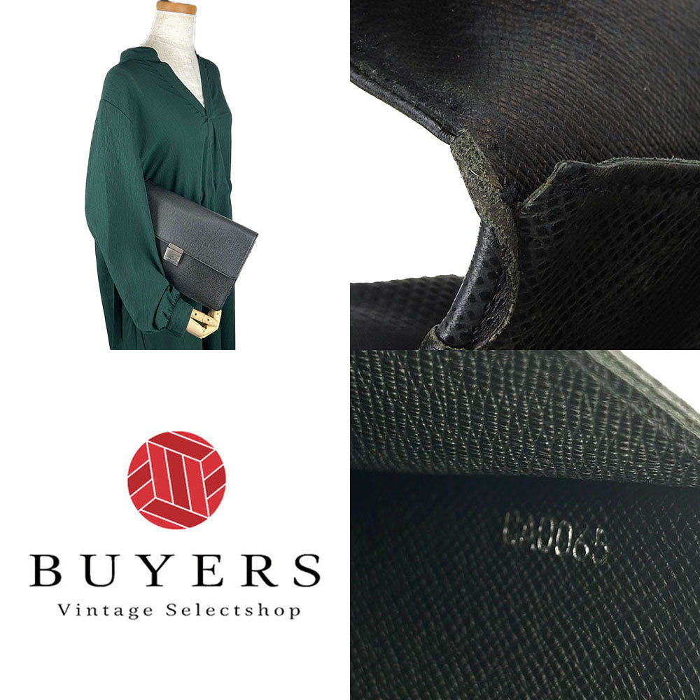 LOUIS VUITTON business bag M30782 Taiga black Selenga mens  d