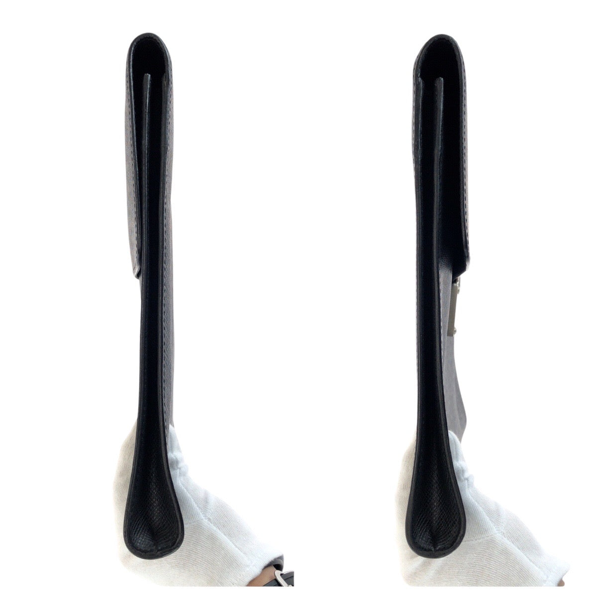 LOUIS VUITTON Business bag M31062 leather Ardoise Black SilverMetal Business bag briefcase Taiga Minuto mens  d