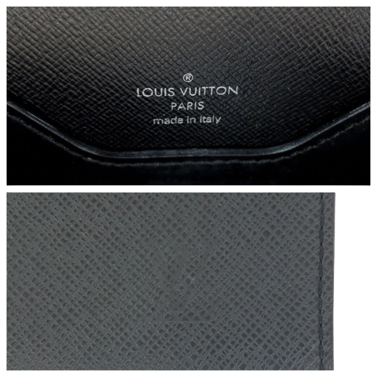 LOUIS VUITTON Business bag M31062 leather Ardoise Black SilverMetal Business bag briefcase Taiga Minuto mens  d