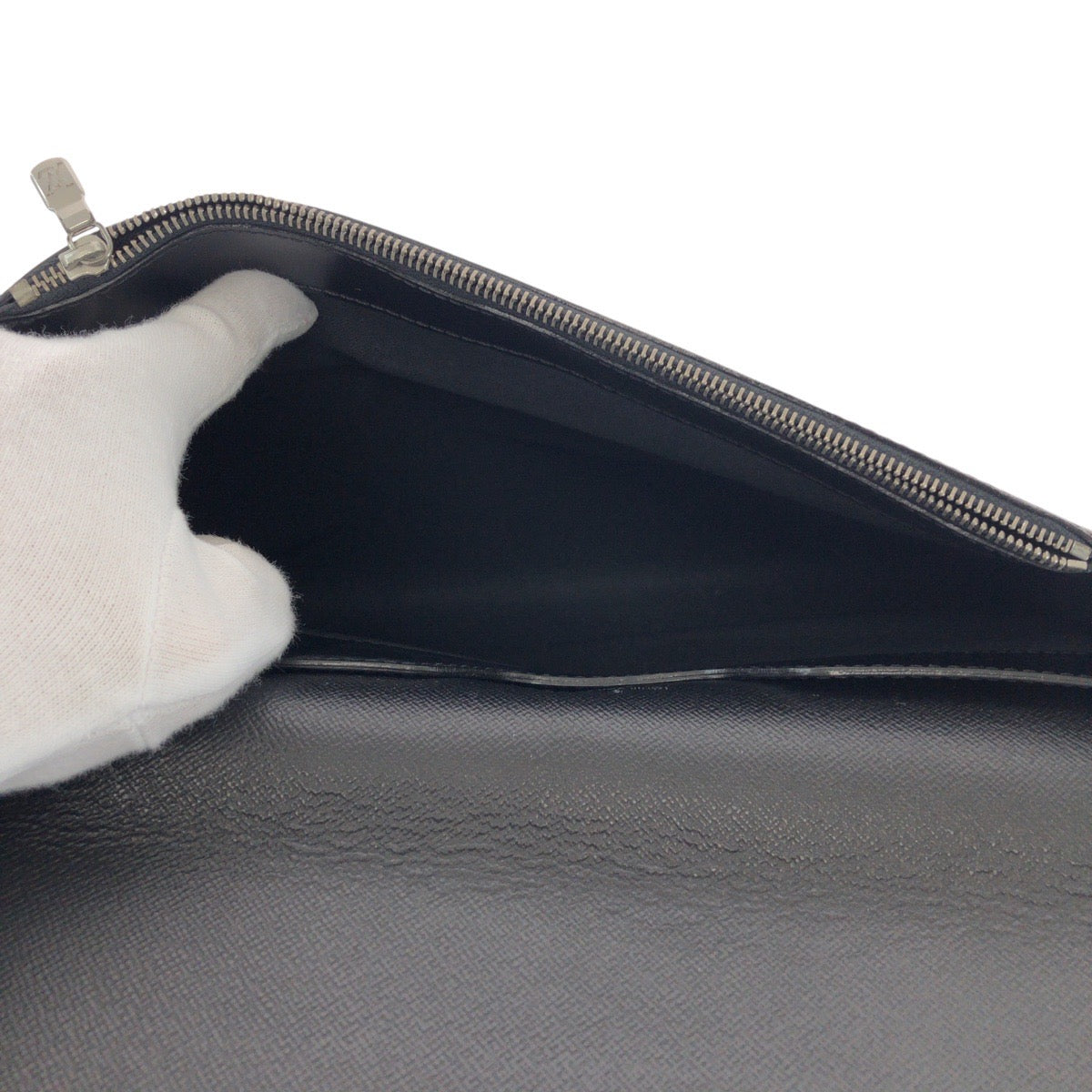 LOUIS VUITTON Business bag M31062 leather Ardoise Black SilverMetal Business bag briefcase Taiga Minuto mens  d