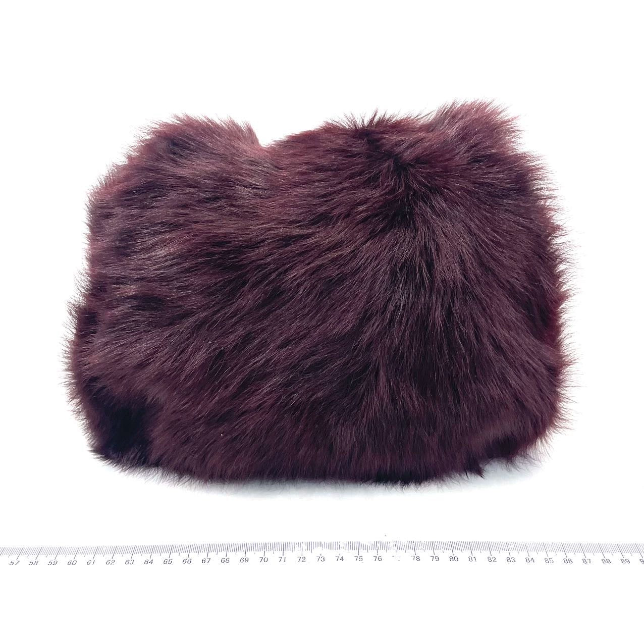Fendi Mamma Baguette Burgundy Faux Fur Shoulder Bag