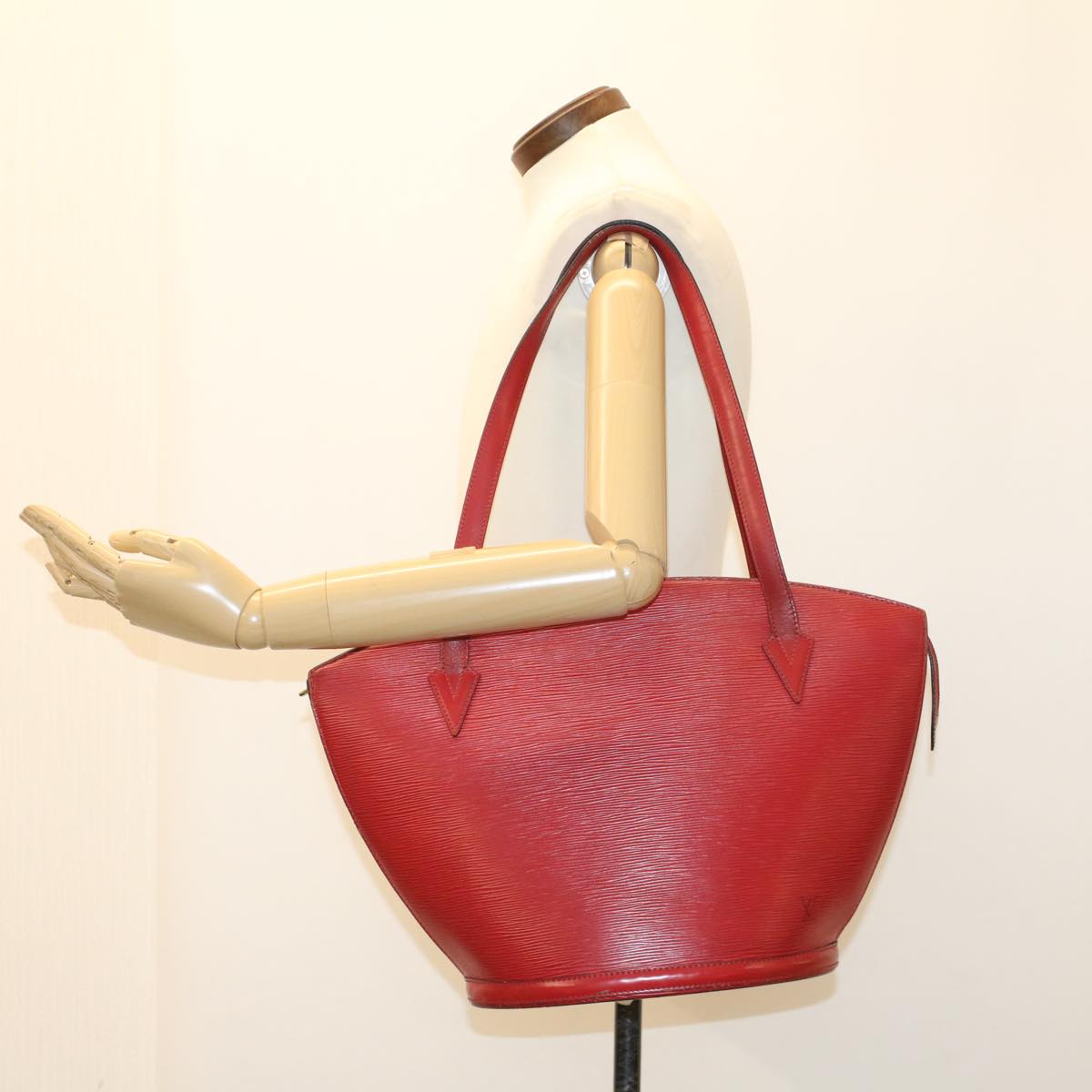 LOUIS VUITTON Epi Saint Jacques Shopping Shoulder Bag Red M52277 LV  48964