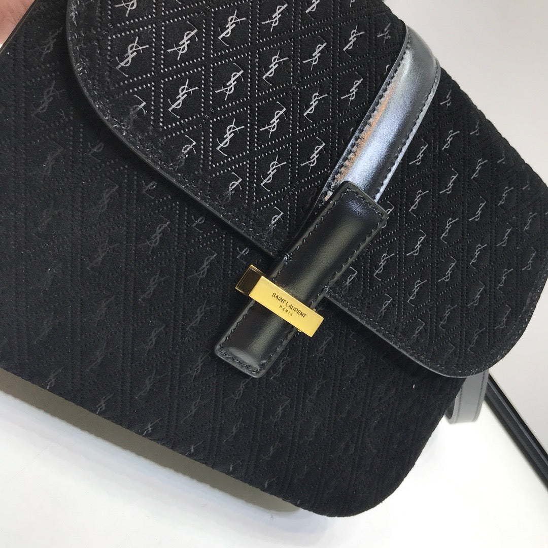 Top Quality Le Monogramme Small Satchel In Monogram Canvas And Smooth Black For Women 9in/23cm YSL