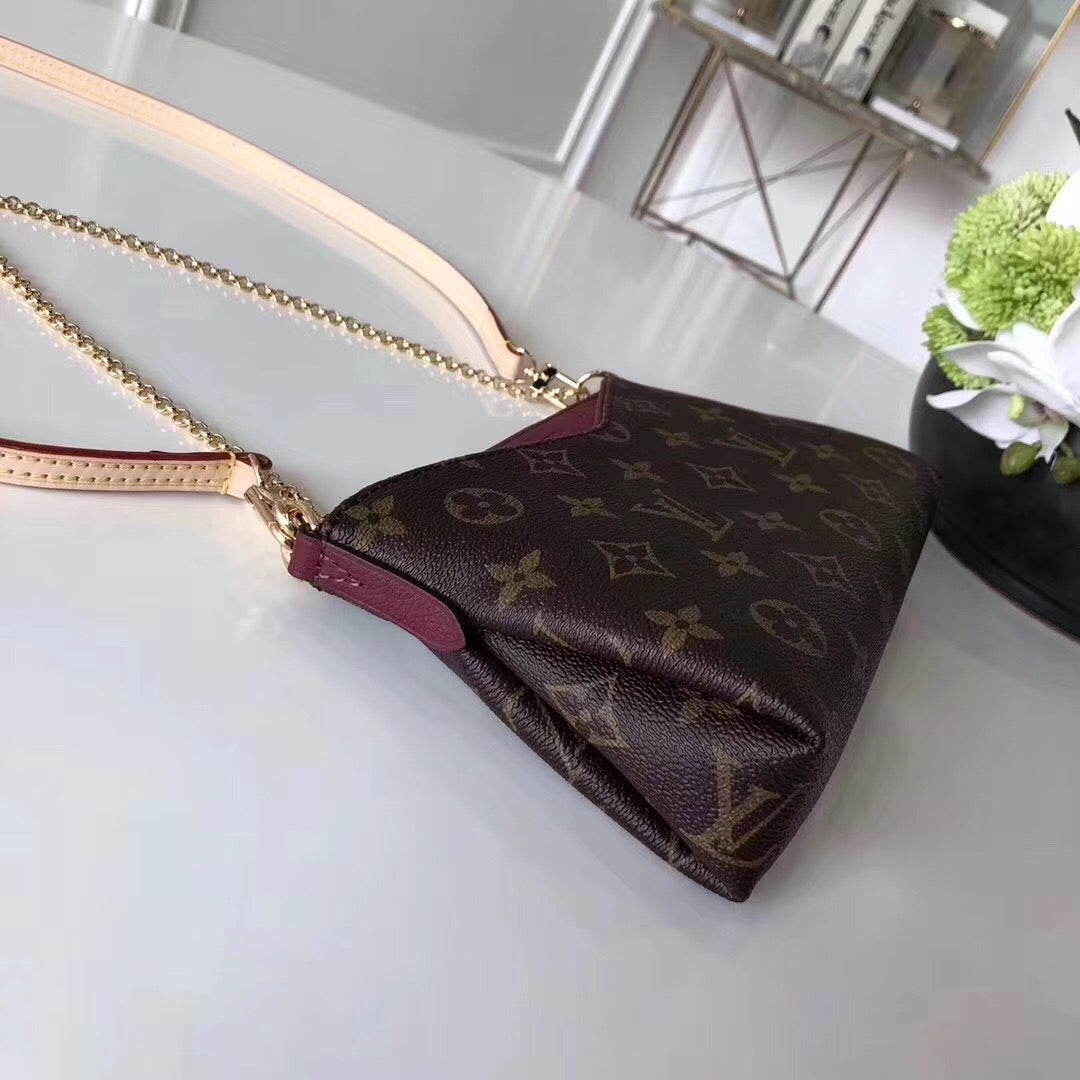Top Quality Pallas Clutch Monogram Canvas Burgundy For Women, WoHandbag, Shoulder And Crossbody Bags 8.3in/21cm Top Quality M41639