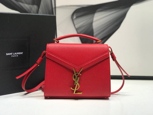 Top Quality Cassandra MeTop Qualityum Top Handle Bag Red For Women 9.6in/24.5cm YSL  