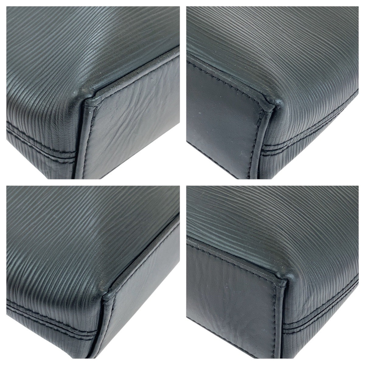 LOUIS VUITTON Business bag M50163 leather black Business bag briefcase Epi Porto Documents Jules mens  d